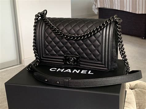 chanel boy bag online kaufen|chanel black boyfriend bag.